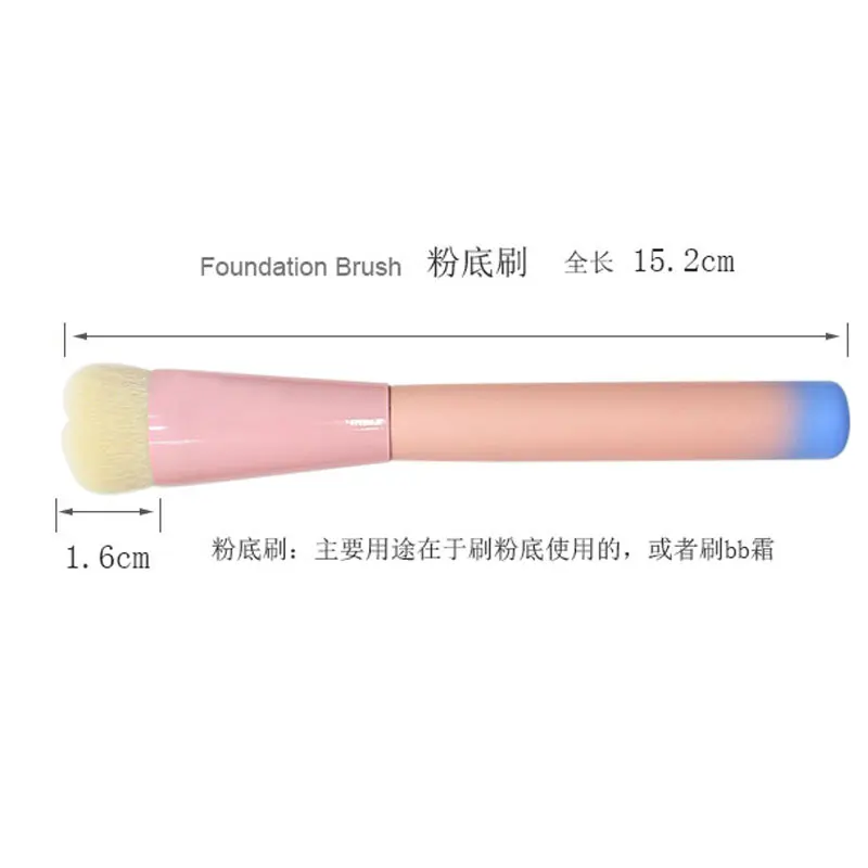 4pcs Cosmatic Makeup Brush Set Foundation Bb Cream Loose Power Blusher Eye Shadow Brush Face Powder Blush Cheek Tool Sale