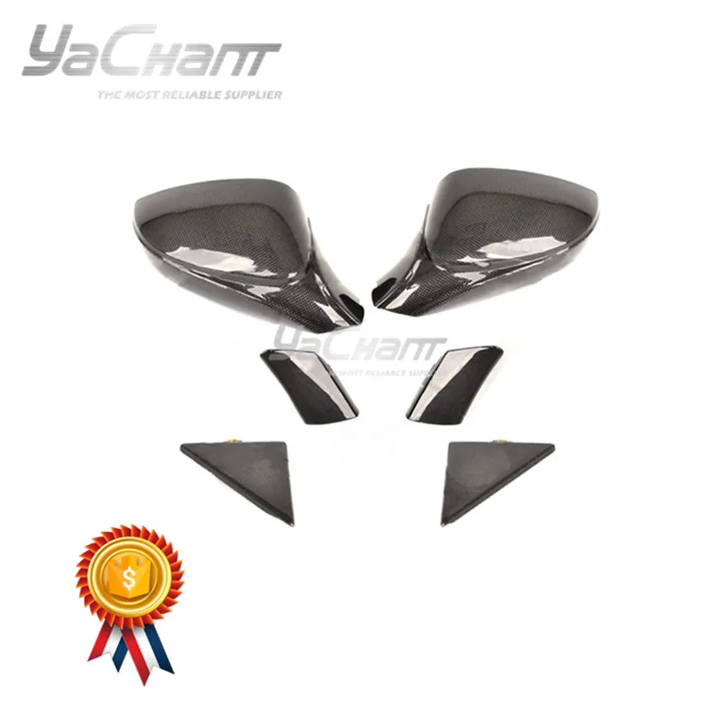 

Car-Styling Dry Carbon Fiber Side Mirror Frame Fit For 2015-2019 F488 GTB & Spider Side Mirror Frame Replacement