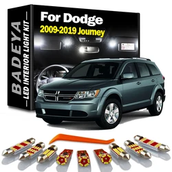 BADEYA 11Pcs Canbus Car Accessories LED Interior Light Kit Package For 2009-2019 Dodge Journey Map Dome Trunk License Plate Lamp