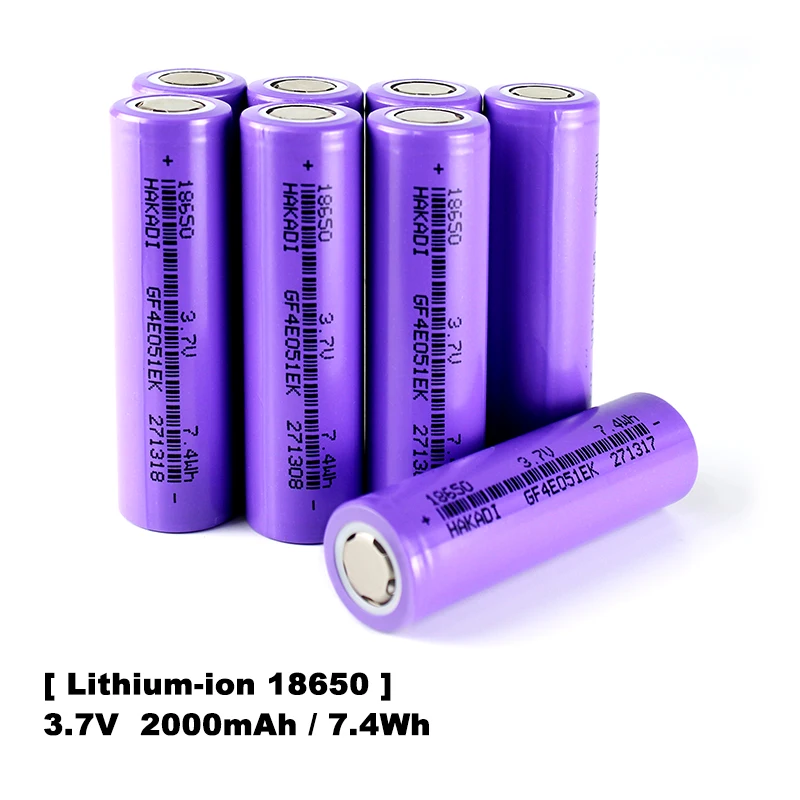 18650 baterie litowe 3.7V 2000mah wielokrotnie ładowana komórka do przechowywania energii słonecznej światła uliczne latarka czujnik dymu Mini