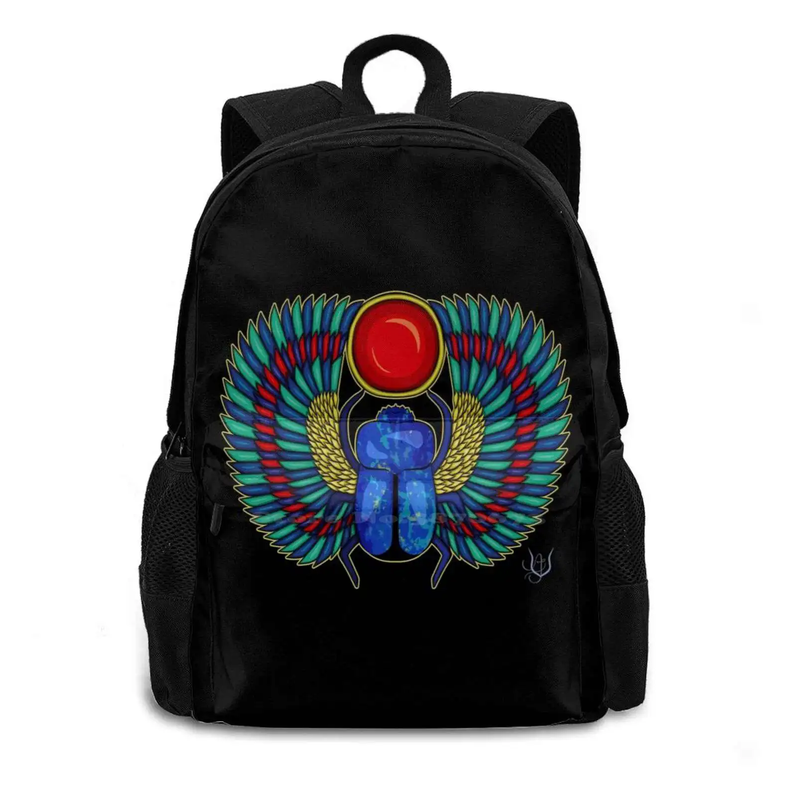 Winged Scarab Rucksack Knapsack Storage Bag Backpack Scarab Beetle Bug Egypt Egyptian Ancient Magic Kemet Winged Khepra