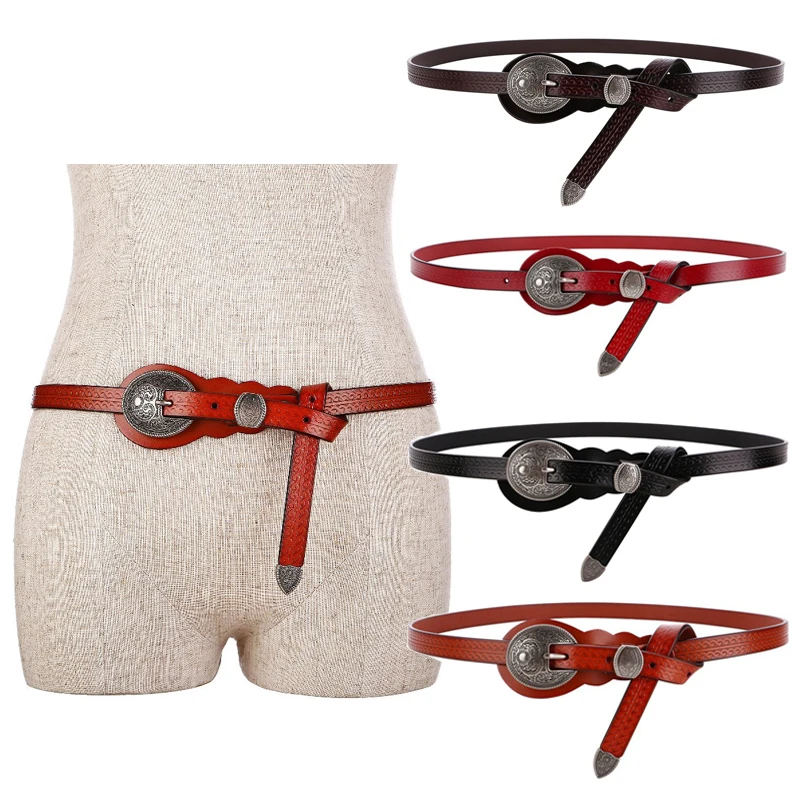 Vintage metalen gesp hoofd taille riem Womens middeleeuwse Larp Viking kostuum accessoire Fashon dunne tailleband bandjes gebogen voor Lady