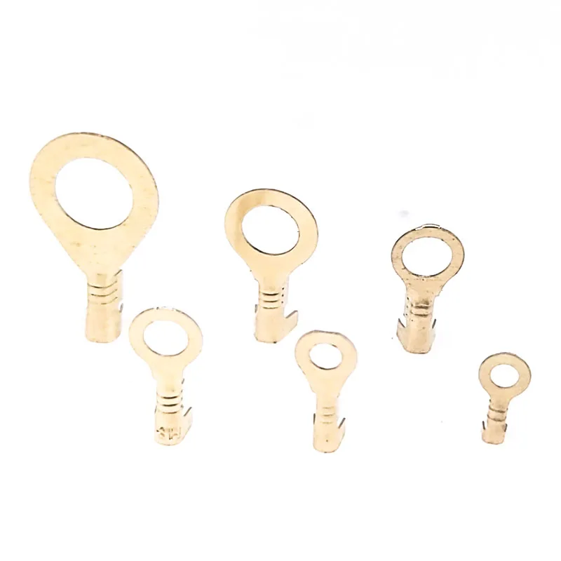 

60pcs/batch series crimping terminal cold-pressing joint car speaker wire terminal electroplating lug cable lug O-type