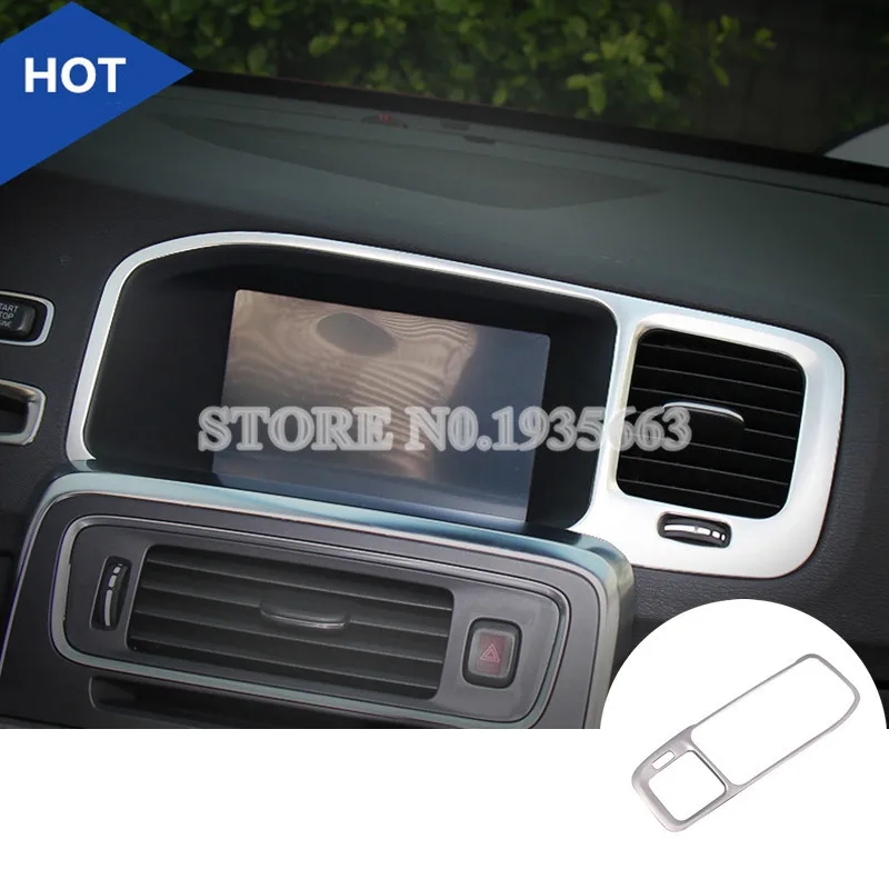 

For VOLVO V60 Interior Centre Console GPS Navigation Frame Trim Cover 2012-2017 1pcs Car Accessories Interior Car Decor Car Trim