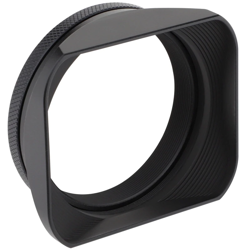 Квадратная Металлическая бленда Haoge с крышкой и переходным кольцом 49 мм для камеры Fuji X100V X100F X100S X100T X70, черного цвета