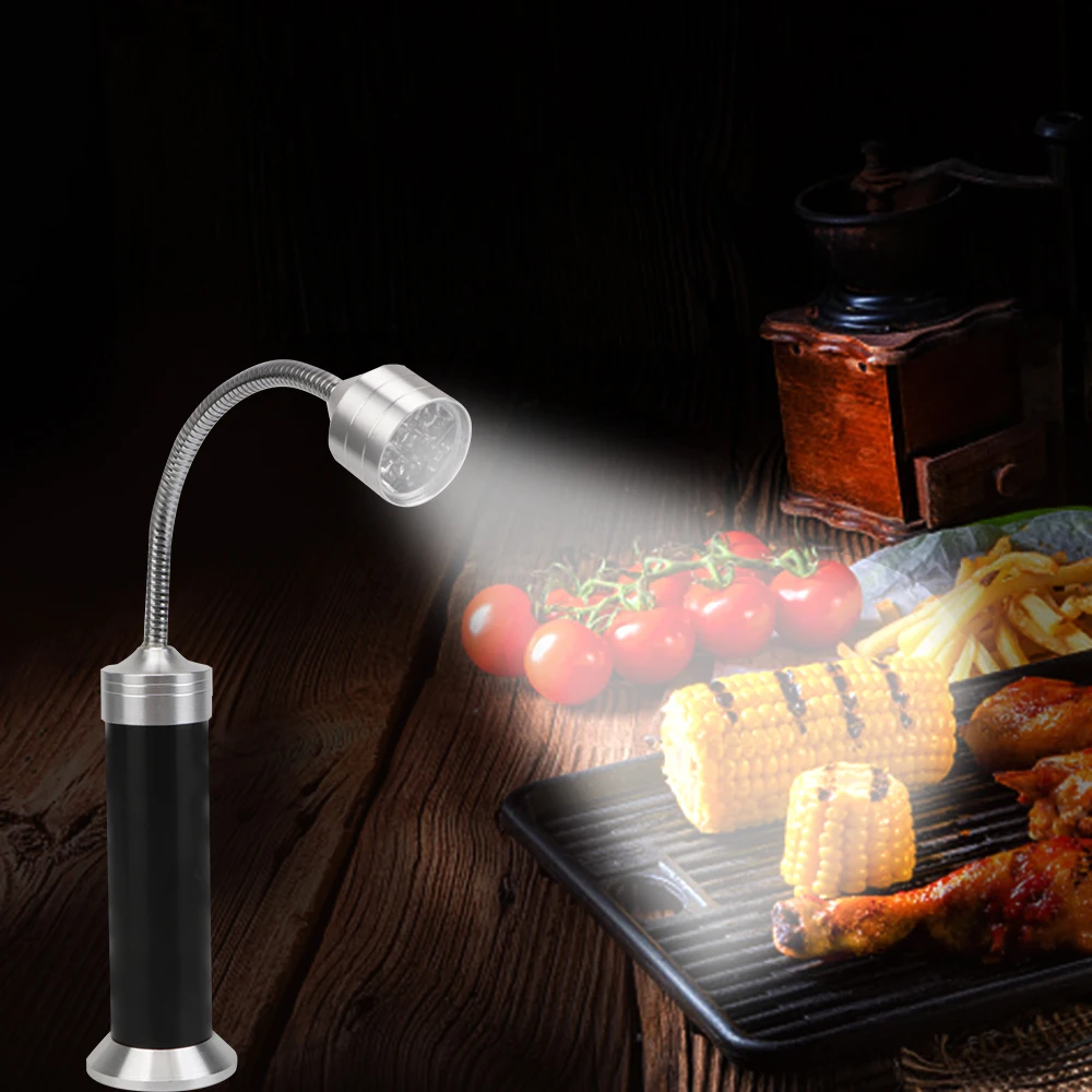 1 pcs Outdoor lighting 9 LED Flashlight Soft Tube Lighting Lamp Magnetic Base 360 ° Adjustable BBQ Grill Light Super-Bright