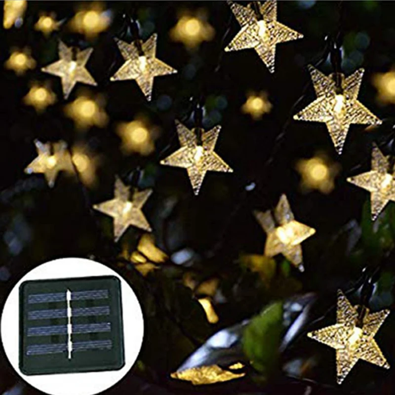 

Solar Star Light String Solar Light String Outdoor Waterproof Garden Decoration Christmas Decoration Five Pointed Lights String