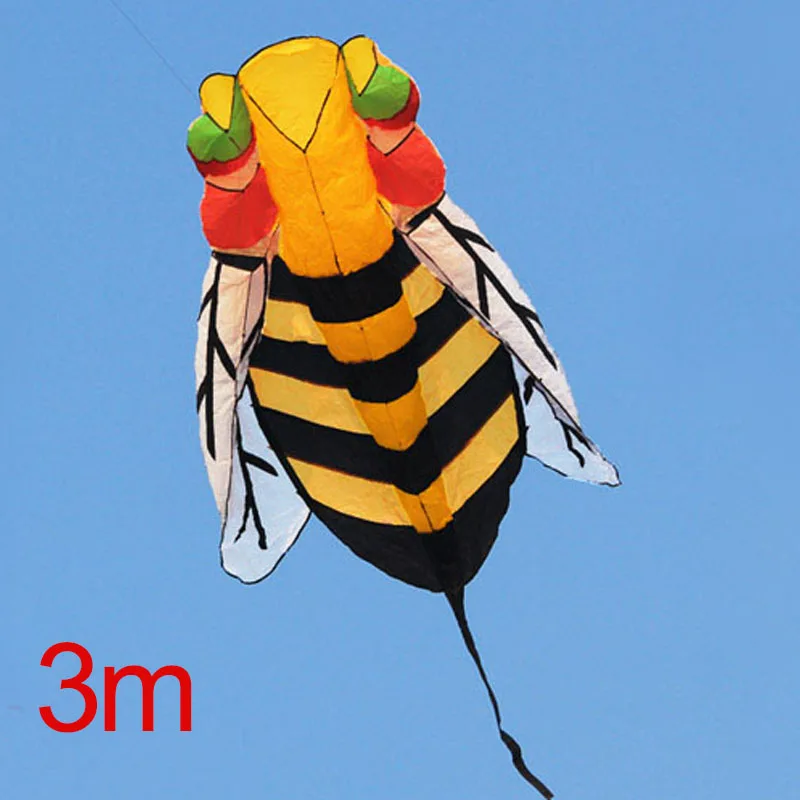 Outdoor Fun Sport Voor Volwassenen 3M/4M Enkele Lijn Power Software Dier Hornet Bee Kite Met Handvat en Lijn Goede Vliegende