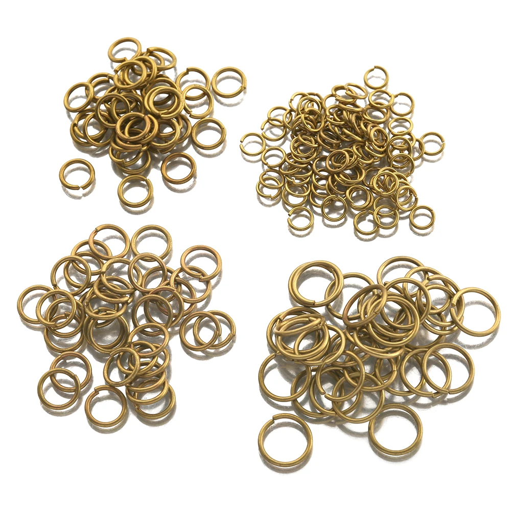 Pure Raw Brass 4 5 6 7 8 10MM Round Open Jump Rings & Split Ring Connectors For Diy Jewelry Making Findings Supplies Wholesale