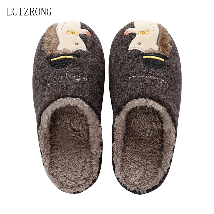 LCIZRONG 2020 New Hedgehog Harajuku Women Slippers Cotton Warm Flip Flops Snow Winter Home Slippers Woman Men Indoor Shoes Kid