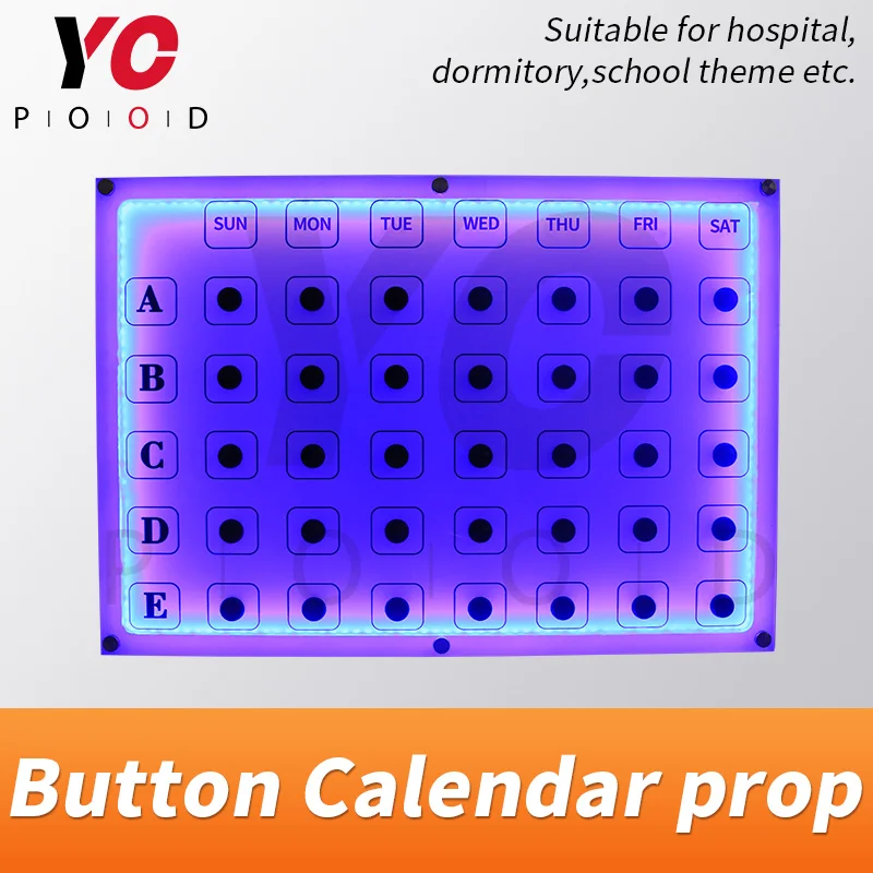 YOPOOD live escape room game button calendar prop press button in correct order to escape chamber room