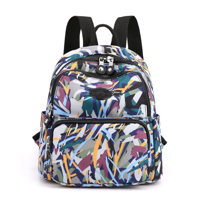 Vento Marea Small Backpacks Women Waterproof  2021 Flower Printing Female Shoulder School Bags Preppy Style Nylon Rucksack Purse