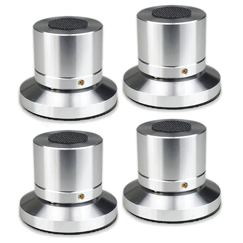 4pcs 65x53mm Aluminium Speaker Spike Pads Amplifier Shock-absorbing Steel Ball Ceramics Ball Isolation Stand Feet Base Pads #2