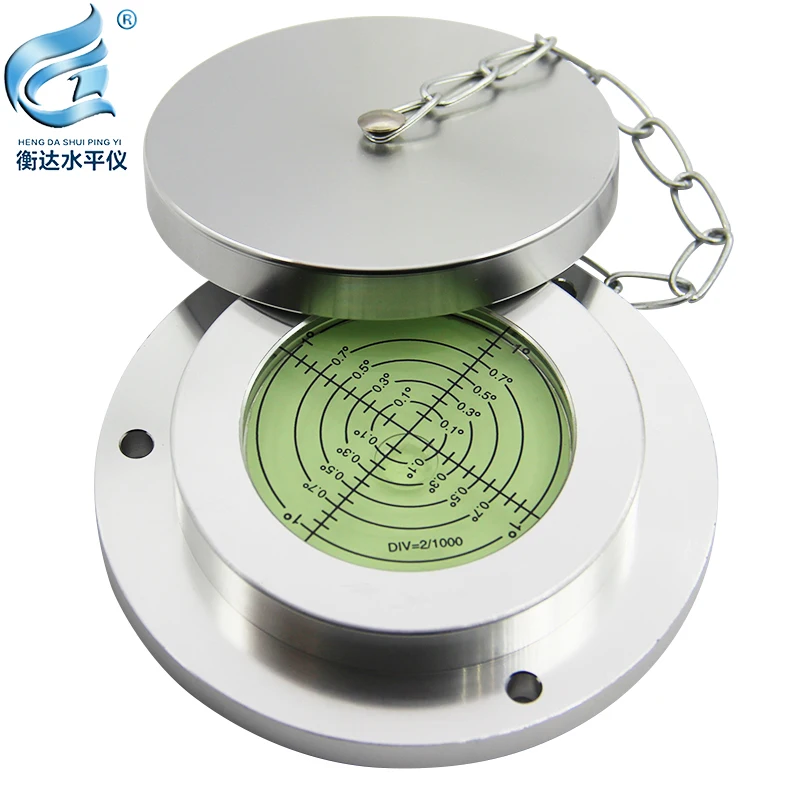 Waterpas waterpas met beschermkap, hoge precisie waterpas, metalen cirkelvormige waterpas