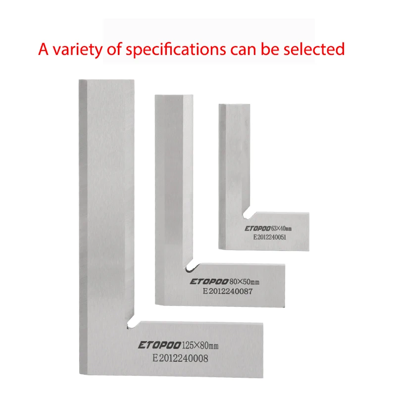 63x40 80x50 125x80  Precision Knife Edge Square Ruler 90 Degree Right Angle Ruler Engineer MeasuringTool