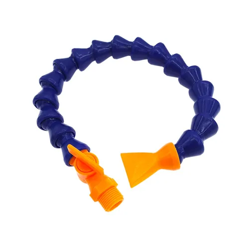 Imagen 2 del producto Boquilla redonda de plástico Flexible, manguera de tubo refrigerante de aceite y agua con boquilla plana para tubo de refrigeración de fresado de torno CNC, 1/4, 3/8, 1/2, 500mm