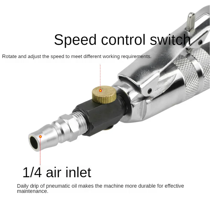 Imagem -03 - Conjunto Pneumático de Raspador de ar Mini Faca de ar pá de Solda Industrial Rebarbação Ferramenta Pneumática de Remoção de Ferrugem 3500rpm