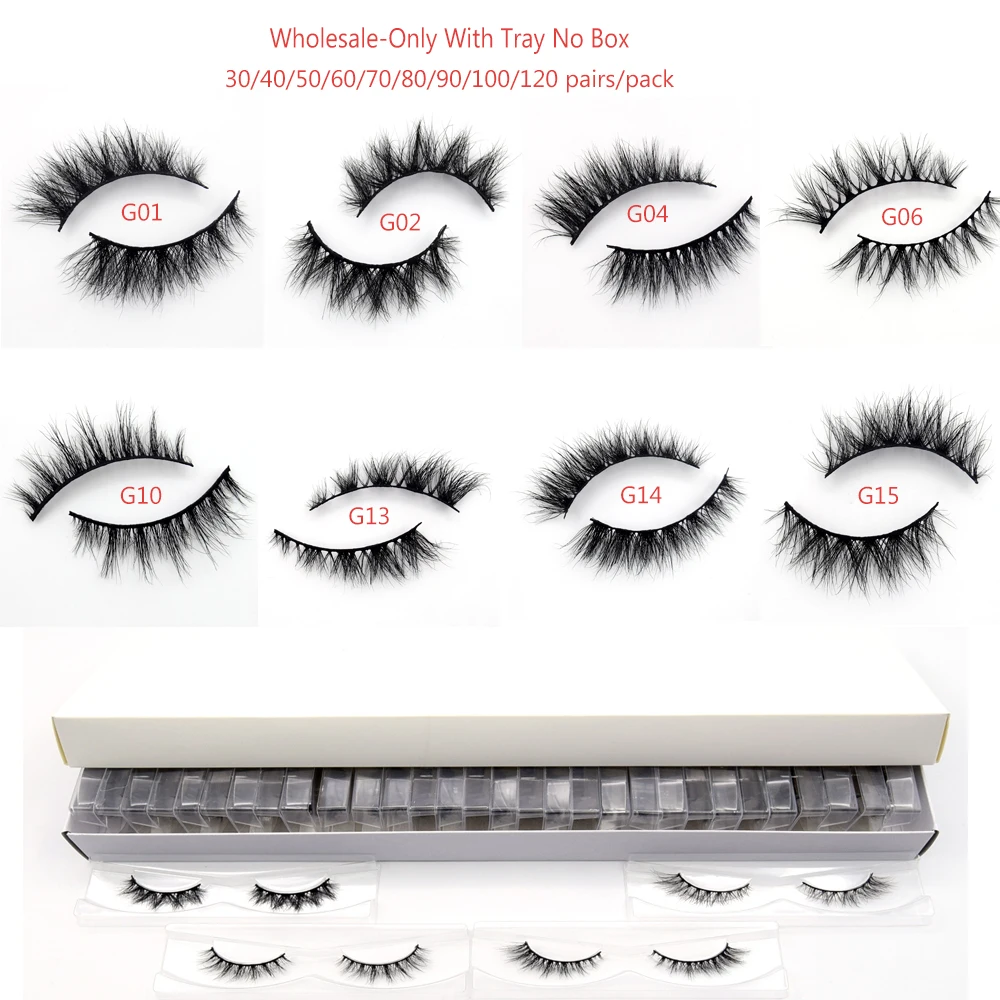 Visofree 30/60/100/120 Pairs/Lot 3D Mink Eyelashes 100% Cruelty Free Lashes Handmade Short Natural Mink Lashes Reusable Makeup