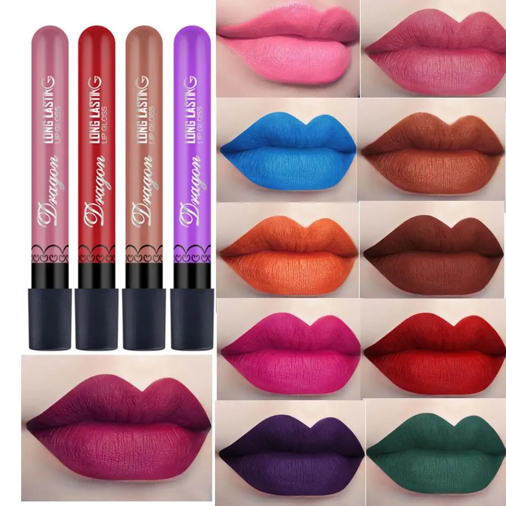 28 colori velluto trucco lucidalabbra liquido duraturo rossetto opaco tinta labbra Sexy lucidalabbra cosmetici