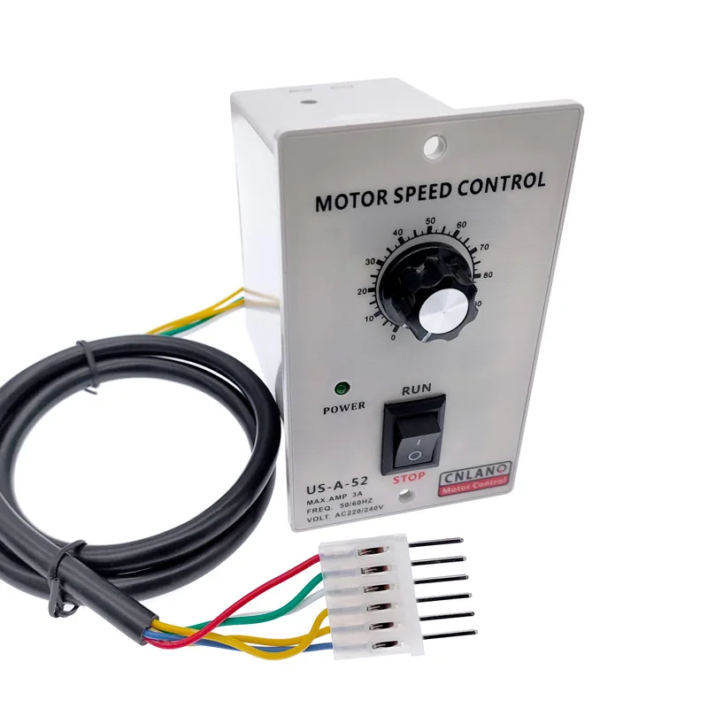 Controlador Pinpoint do regulador da velocidade do motor, para a frente e para trás, US-A-52, C.A. 220V, 400W, 50Hz, 60Hz