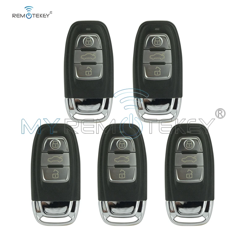 Remtekey 5pcs Smart car Key 3 button 868Mhz 8T0959754C for Audi A4 A5 A6 S4 S5 Q5 SQ5 8T0 959 754C 2007 - 2013