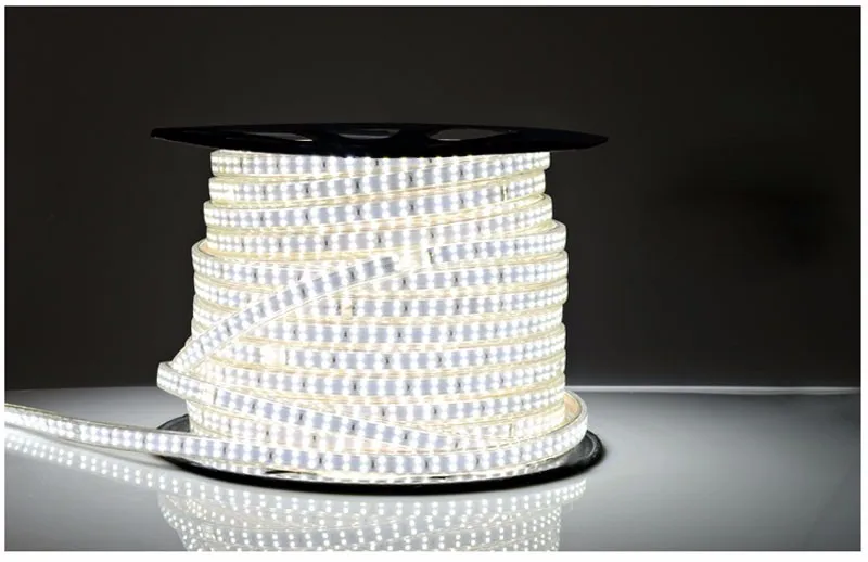  100m/lot Ac 110v 220V 5000k Rgb Led Tape Stripe White 2835 SMD Led Strip Rope Light 180leds/m Waterproof IP67 Flexible