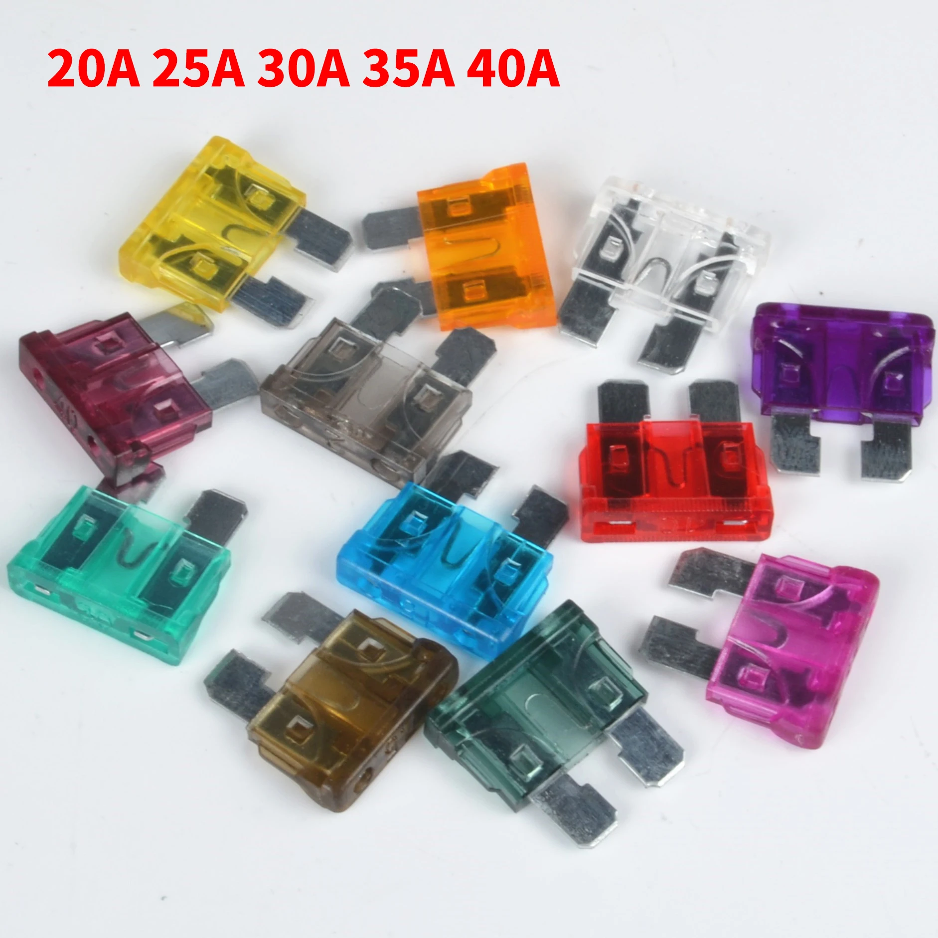 50/100Pcs Assorted Auto Truck Medium Safety Blade Fuses 5/10/15/20/25/30A  Kit Accessories Car Fuse