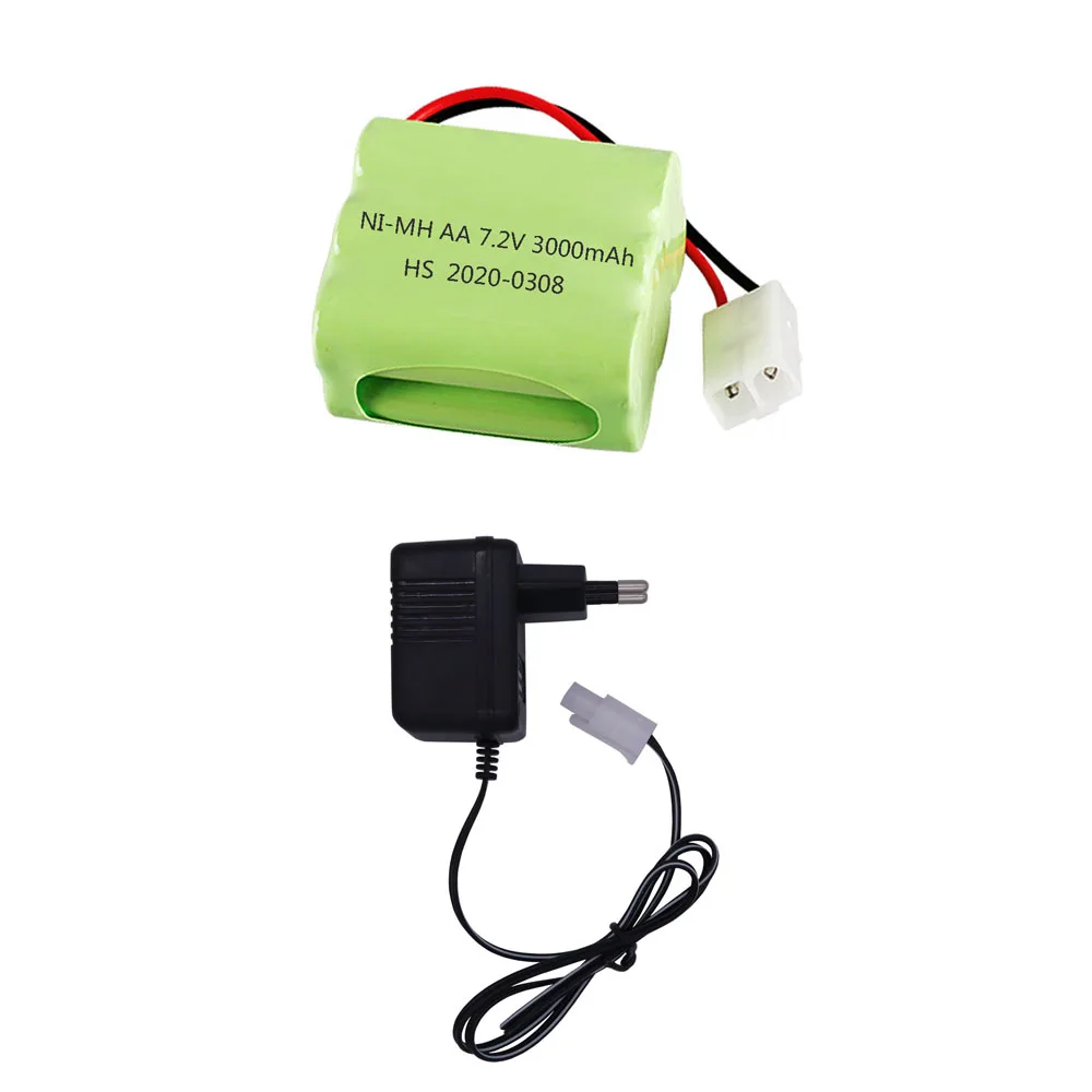 

7.2v AA 3000mah NiMH Battery and USB Charger For Rc toys Car Boats Guns toys accessory Ni-MH AA 700mah 7.2v Battery wholesale