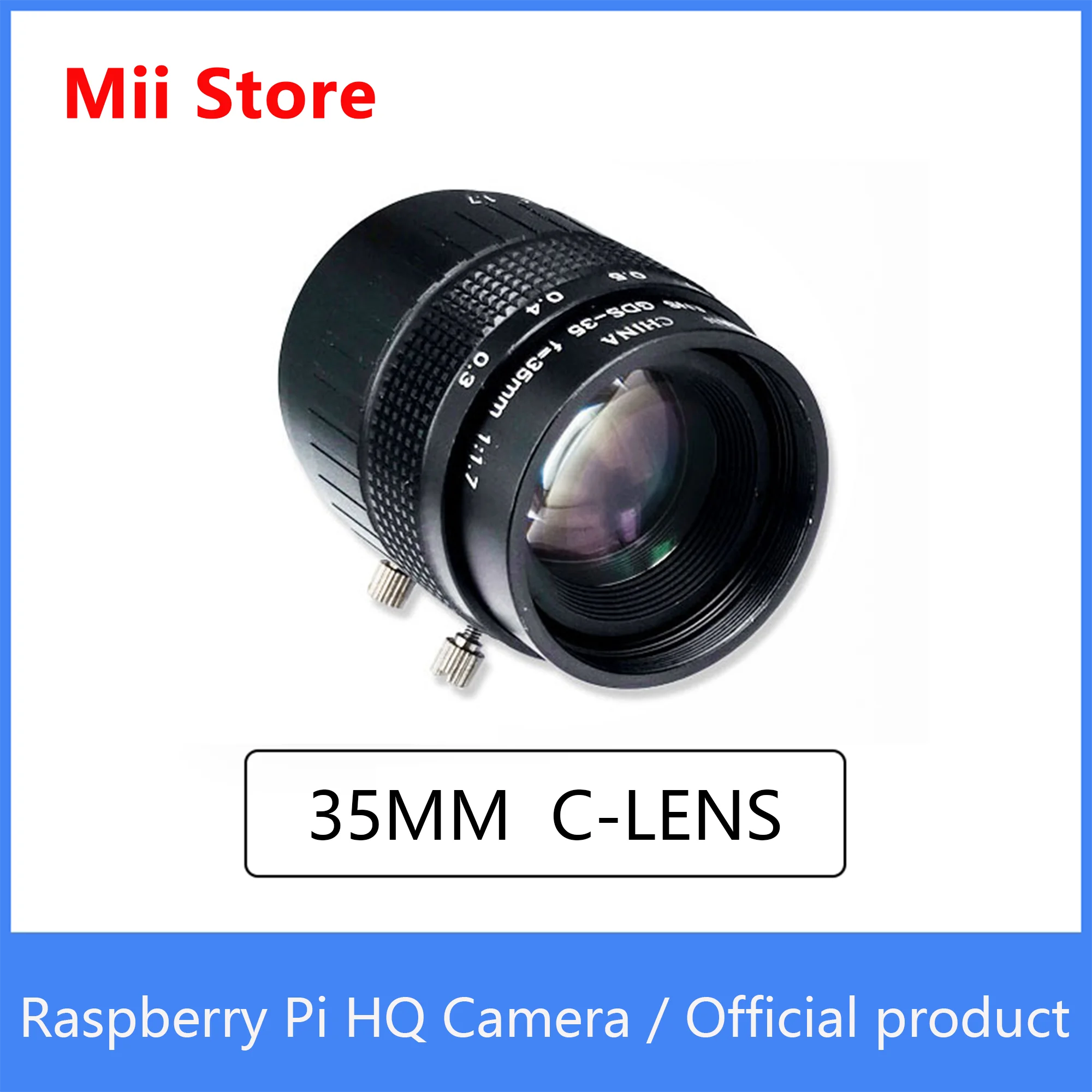 Prodotto ufficiale della macchina fotografica del HQ di Raspberry Pi 35mm C-LENS Sony IMX477 con la messa a fuoco posteriore regolabile ed il supporto dell'obiettivo del supporto