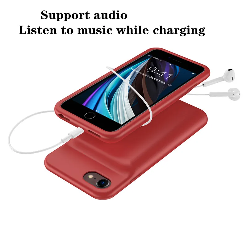 External Power Bank Charging Cover Power Case For iPhone 6s 6 7 8 Portable Battery Charger Cases For iPhone SE 2020 Battery Case