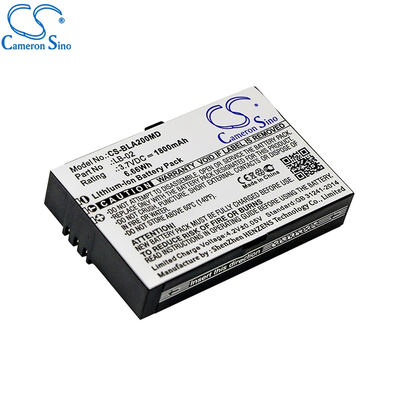 CameronSino Battery for BIOLIGHT A2 3 4 5 6 8 Q5 fits Bolate 12-100-0001 LB-02 Medical Replacement battery 3.70V 1800mAh/6.66Wh