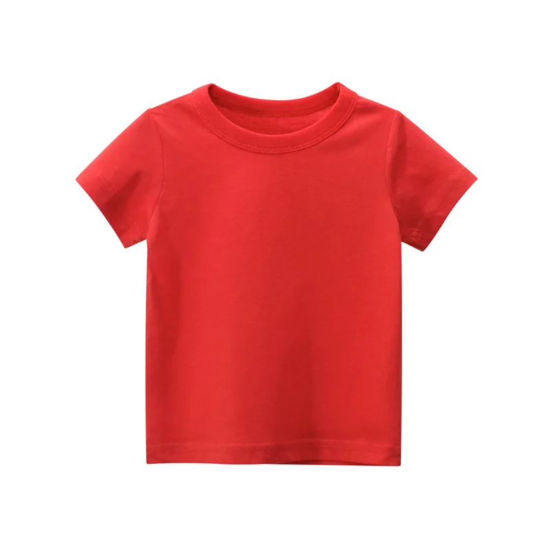 

Summer New T-Shirts Kids Boys Girls Pure Cotton Colour Clothing Childrens High Quality 2 3 4 5 6 7 8 Years Clothes Tees Tops