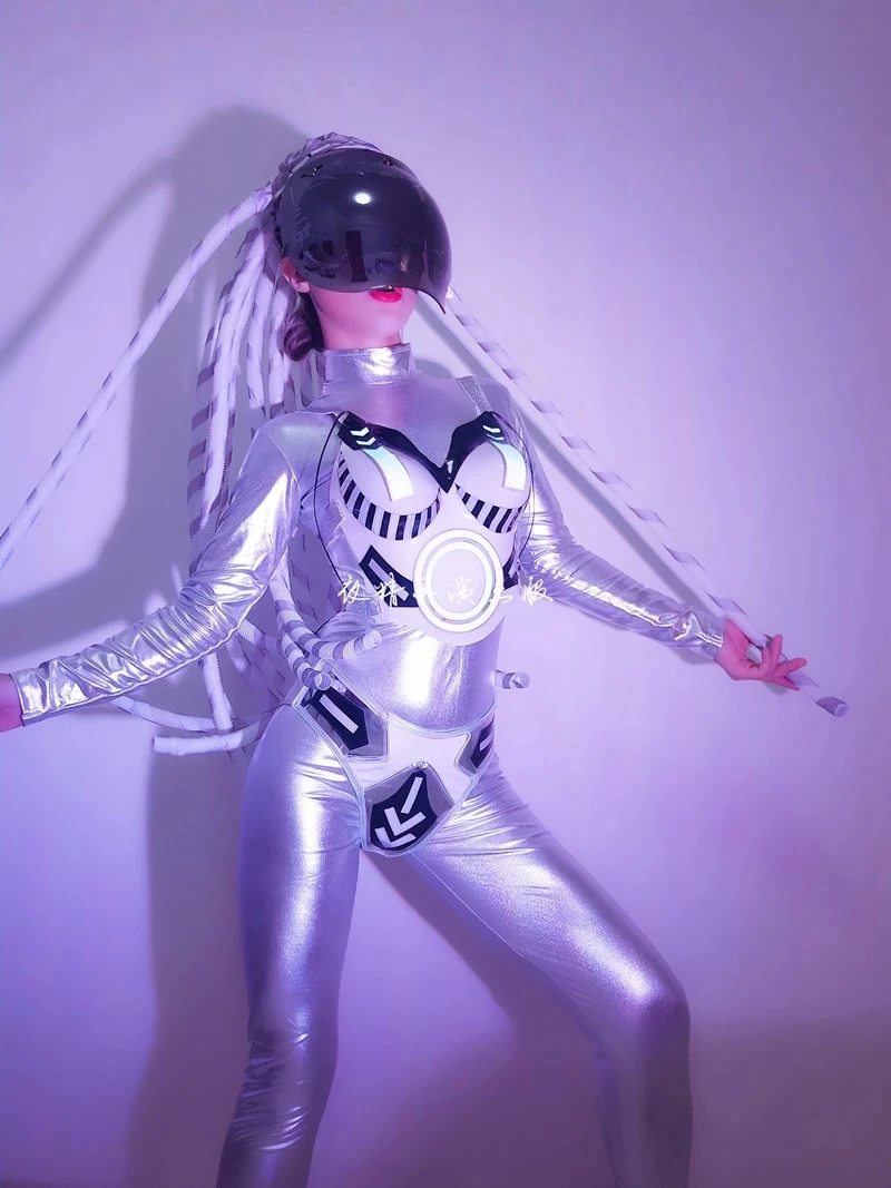 

Future technology Sexy Gogo costumes glowing nightclub bar atmosphere props party led stage dance wear