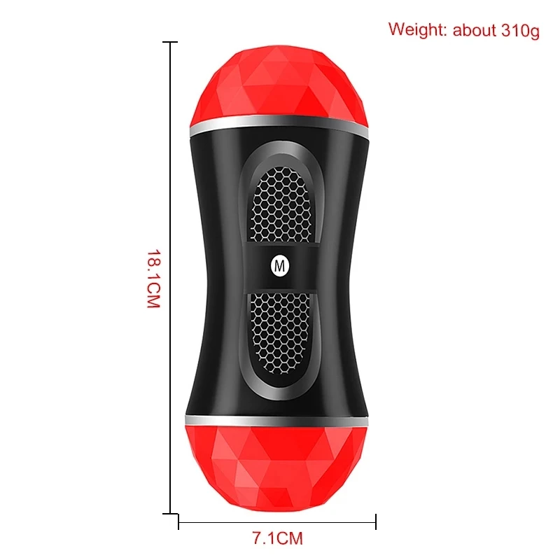 18cm cabeça dupla brinquedos sexy para homens adultos 18 masculino silicone masturbador copo vagina boca 2 em 1 buceta real erótico vaginal para