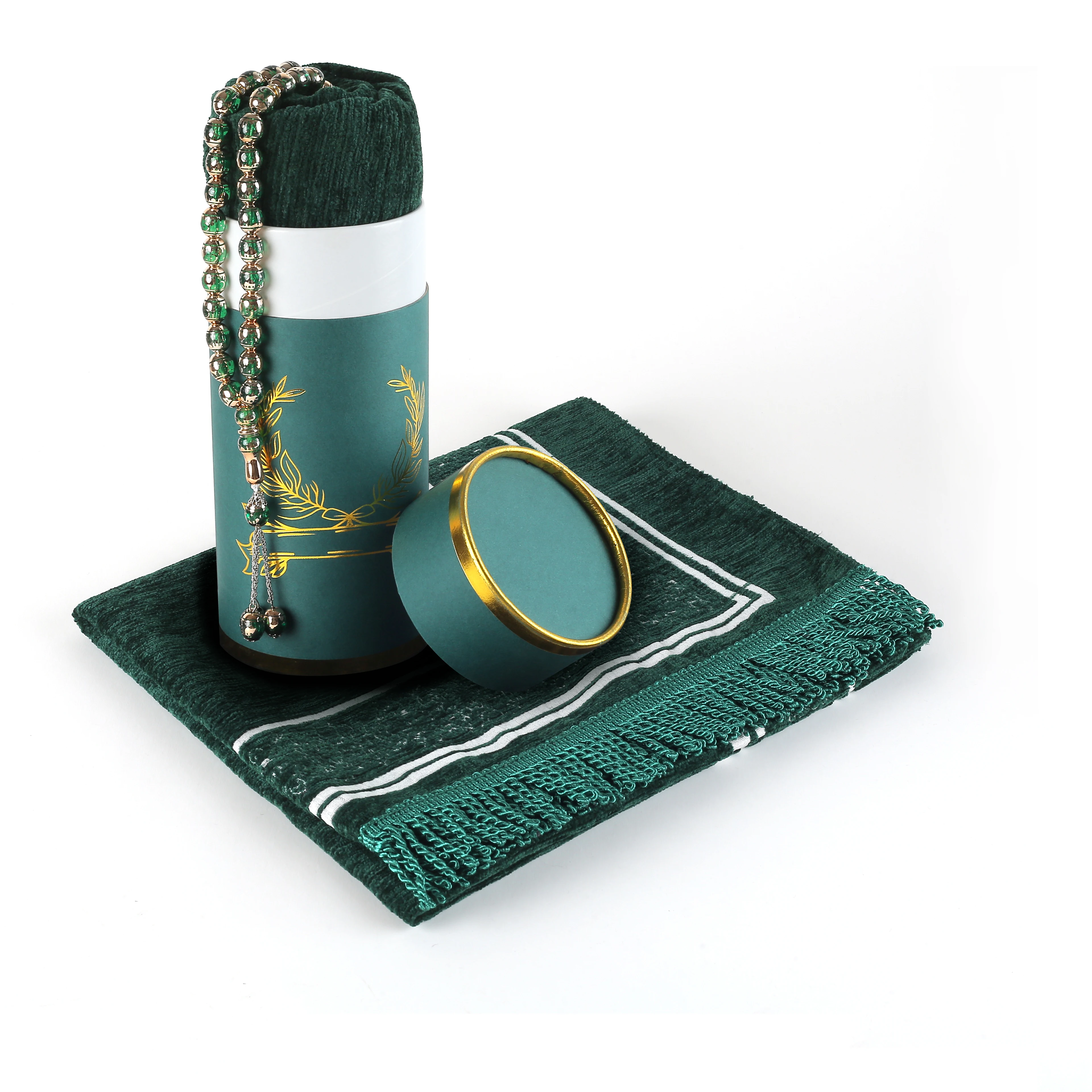 Muslim Elegant Cylinder Gift Washable Janamaz Sajadah Soft Islamic Prayer Rug