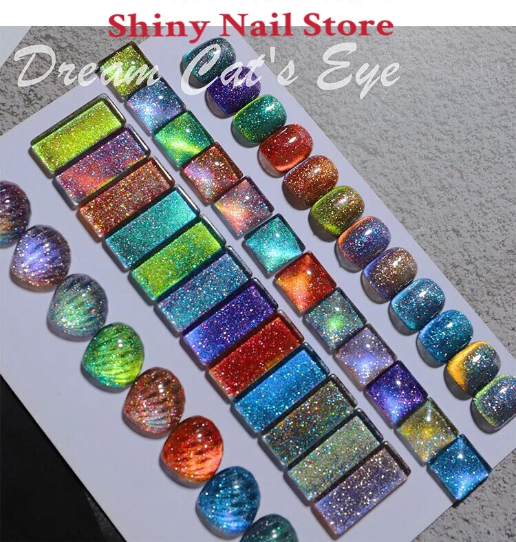 1 flasche von Quicksand Breite Cat Eye Kleber Traum Farbe Aurora Glitter Nagellack Kleber Absorbieren UV Nail art Gel varnishs SNJJ26