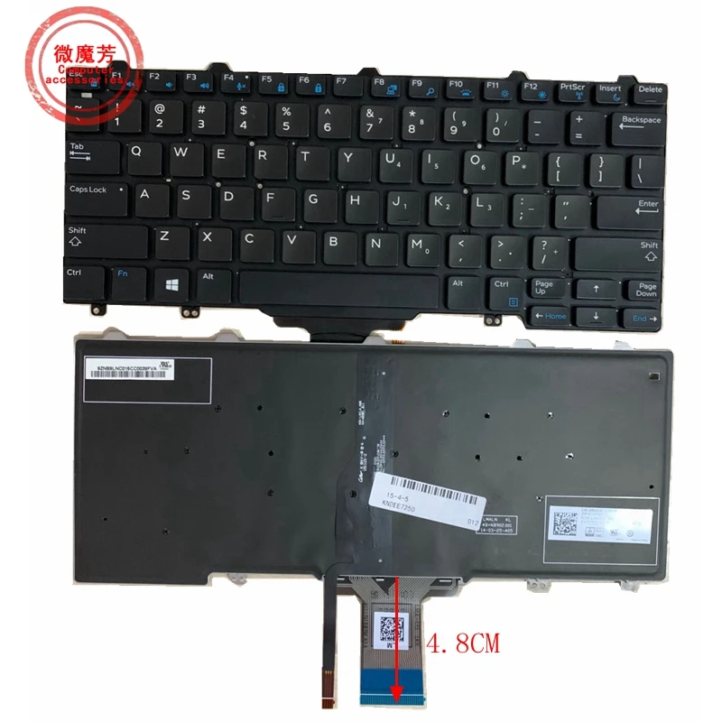 

US laptop keyboard For DELL Latitude 5270 5290 E5250 Backlit