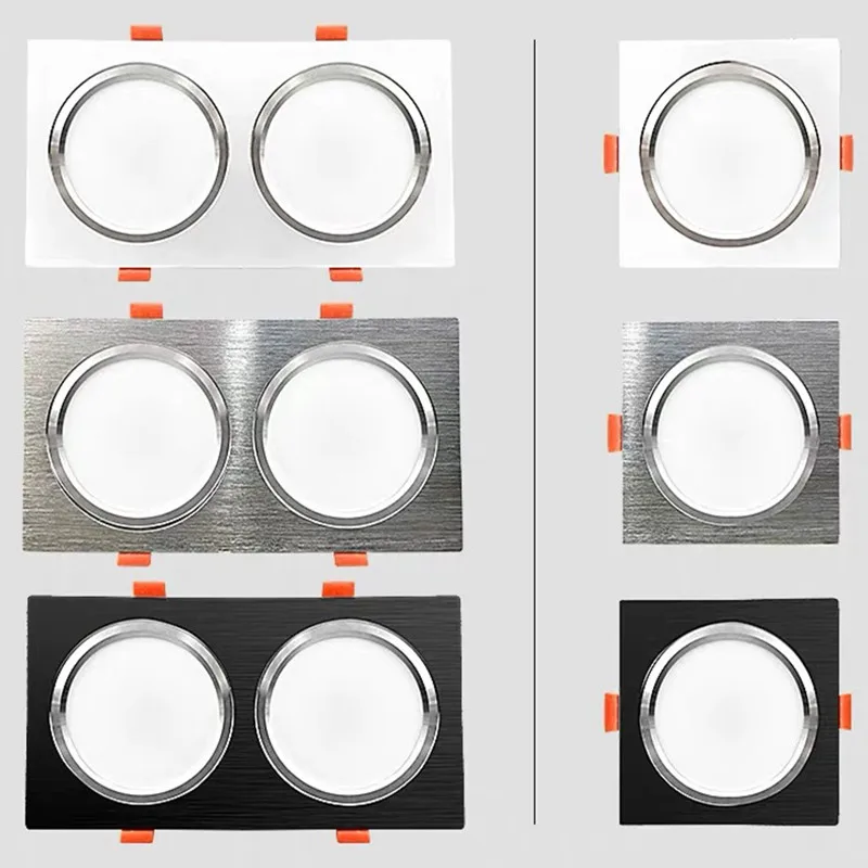 Dimmable LED Down Light COB AC85-260V Square Embedded LED Ceiling Light Living Room Bedroom Grille Light Lighting