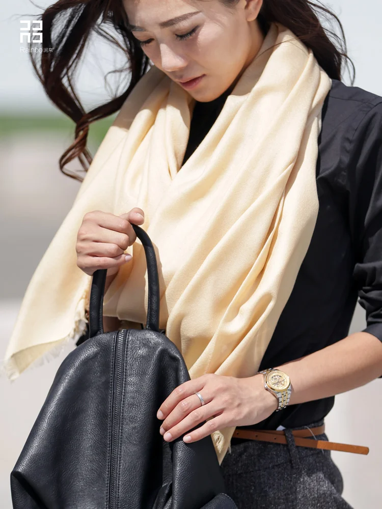 Big Wool Scarf Women Winter Luxury Brand Long Scarfs for Ladies Fashion Poncho Scarves Women 2019 White Warp Shawls and Wraps