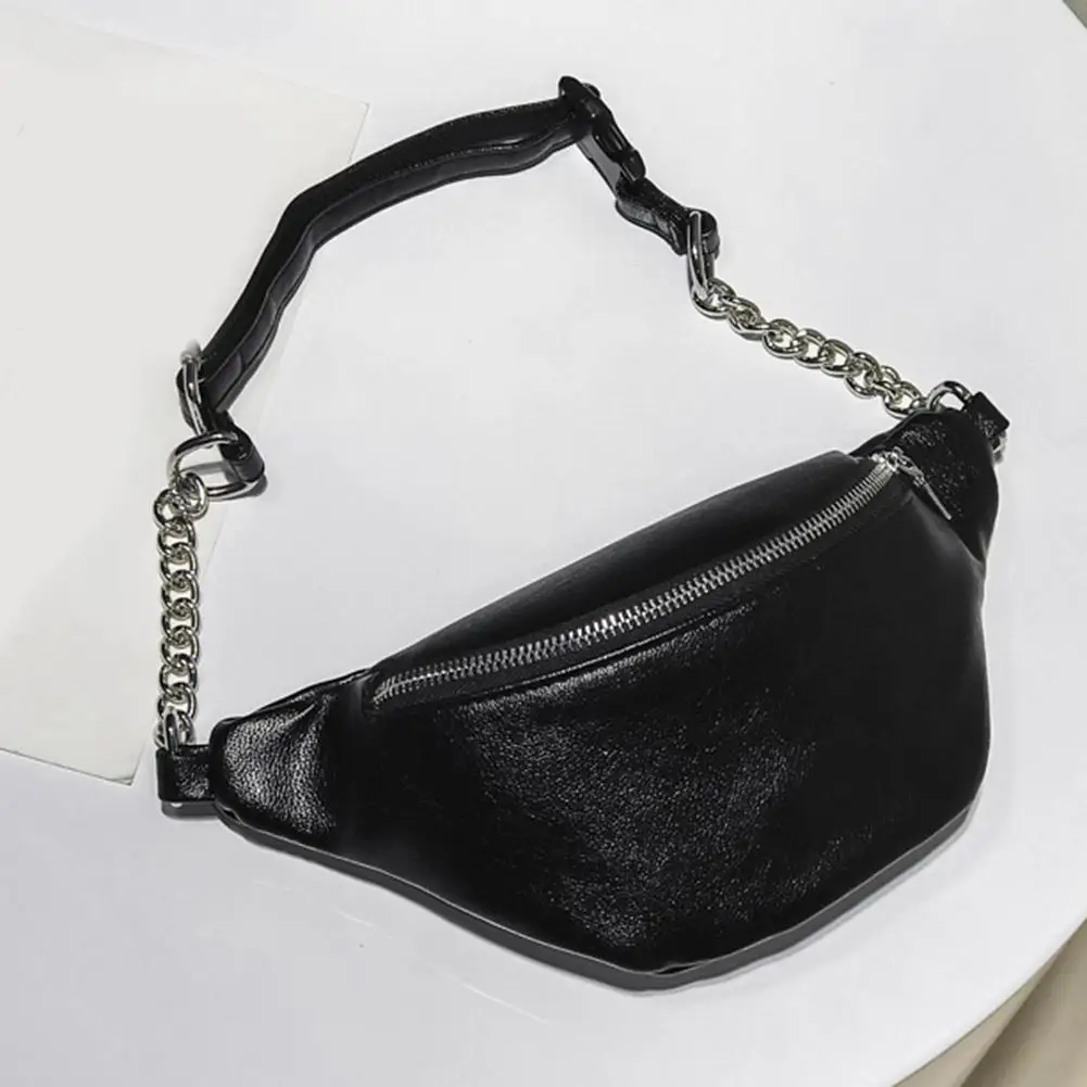 2019 New Waist Bag Women Belt Bag Pu Leather Fanny Packs Solid Chest Bum Bag  Waist Pouch Black White