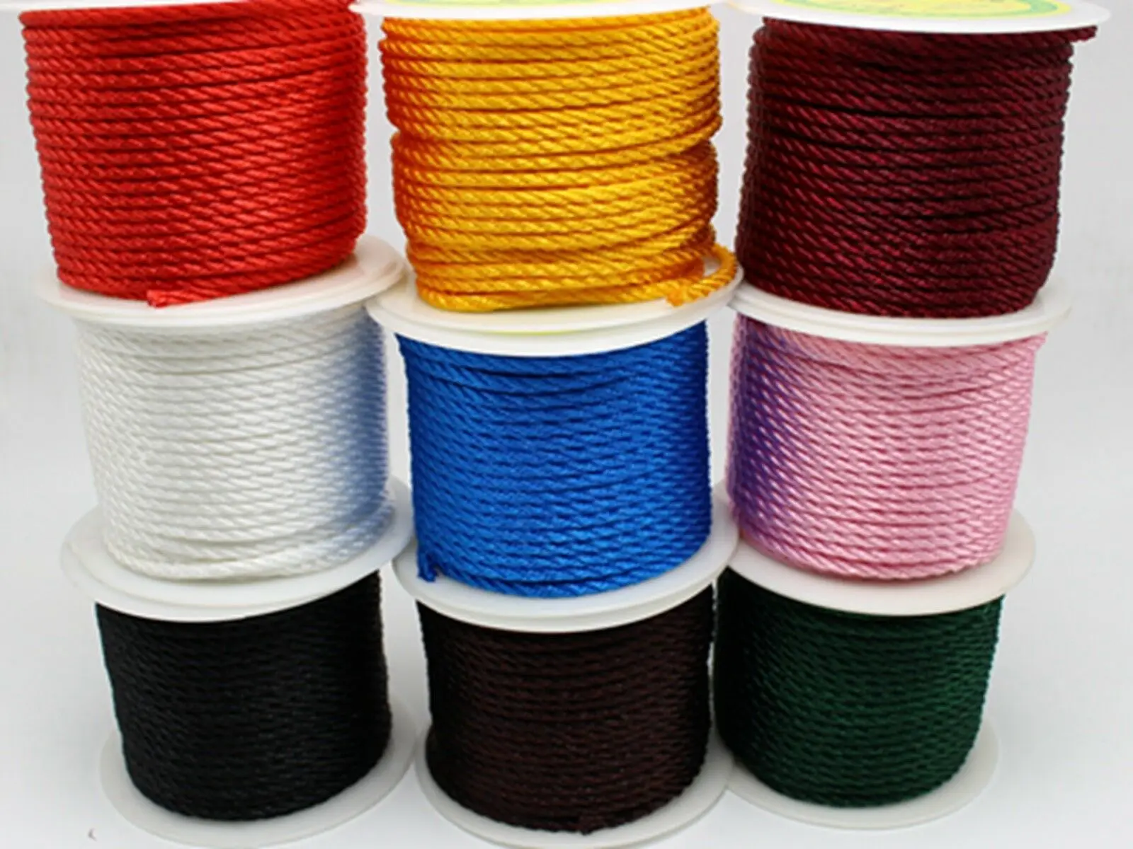 25 Meter Nylon String Chinese Satin Synthetic Silk Braided Cord Love Binding Rope 3mm