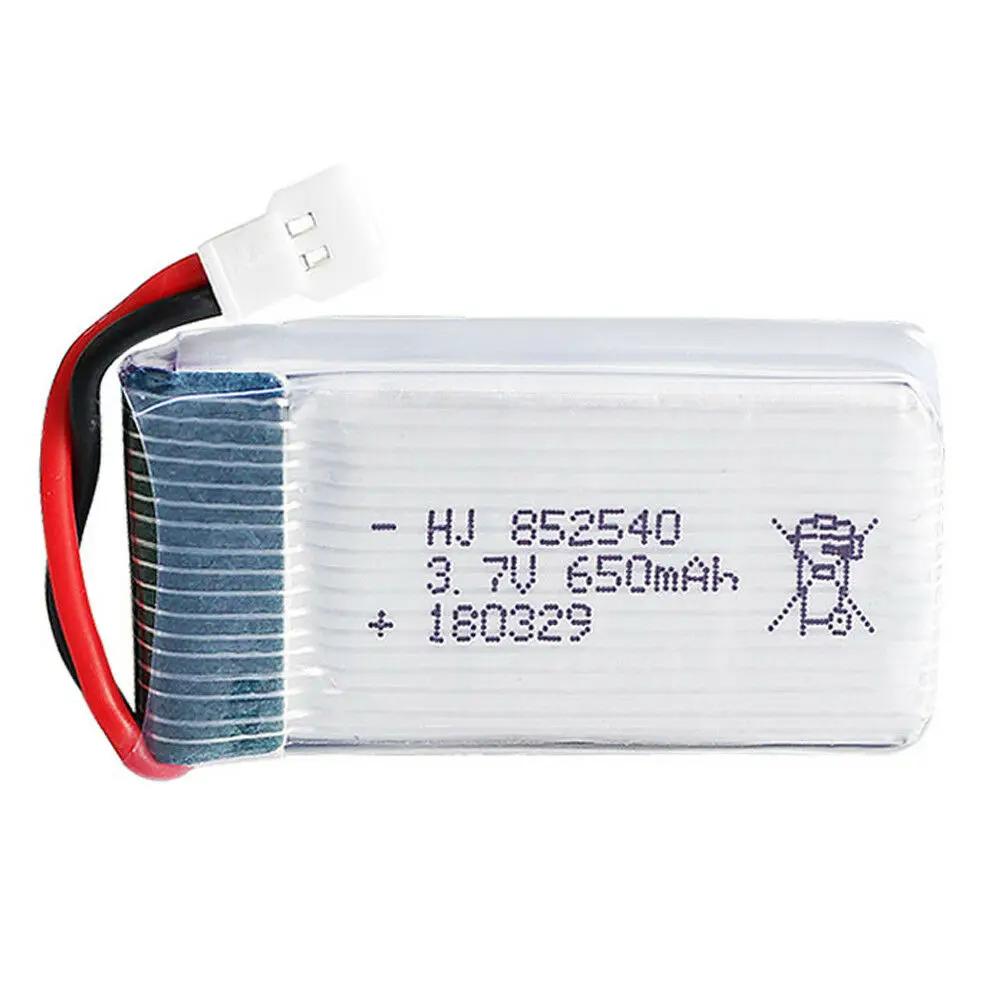 1-4Pcs 852540 3.7V 20C 650mAh Li-Po Rechargeable Battery +USB Charger 51005 Plug