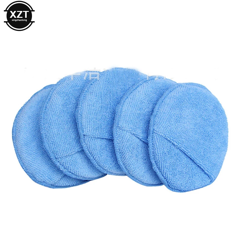 Microfiber Wax Applicator Pad  Diameter Ultra soft Microfiber with Finger Pocket Polish Car Wax Apply Remover Buff Pads