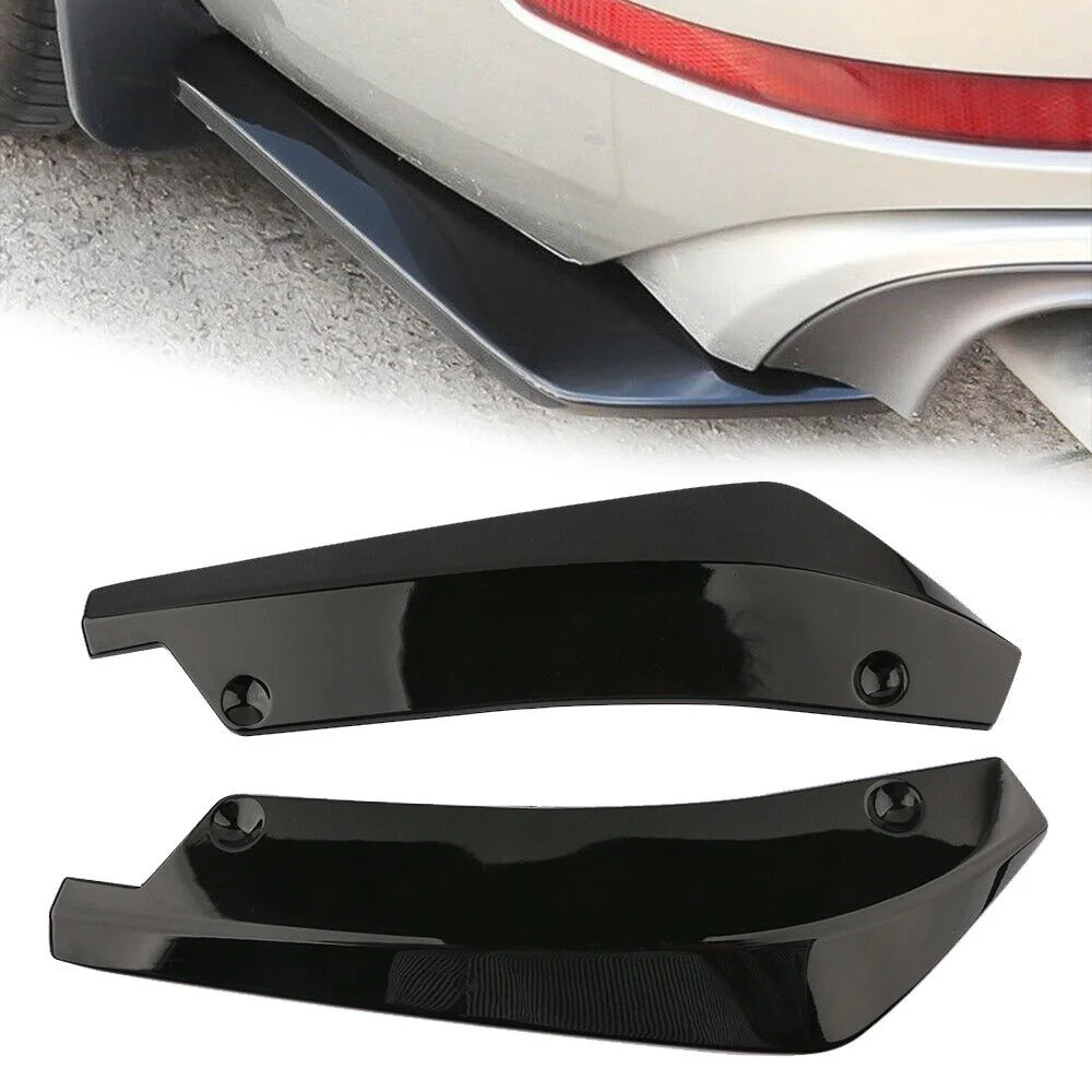 

Universal Car Rear Bumper Spoiler Canard Anti-crash Diffuser Angle Splitter Protector Winglets Side Extension 2Pcs Accessories