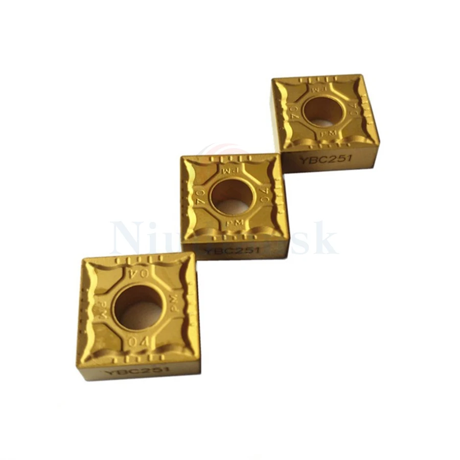 10Pcs SNMG120404 PM YBC251 SNMG120408 PM YBC252 SNMG1204012-PM YBC251 YBC252 Carbide Insert CNC Metal Lathe Tools Turning Insert