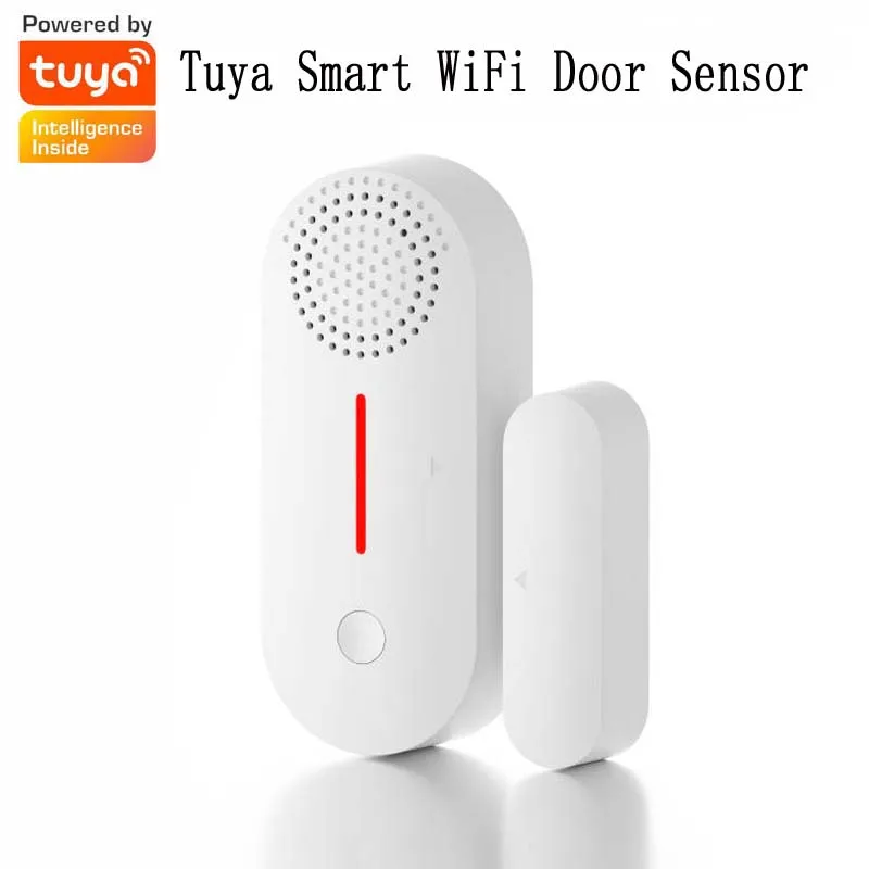 Tuya Smart WiFi sensore porta porta rilevatori aperti/chiusi allarme sonoro inserimento temporizzato e disinserimento App notifica avviso sicurezza