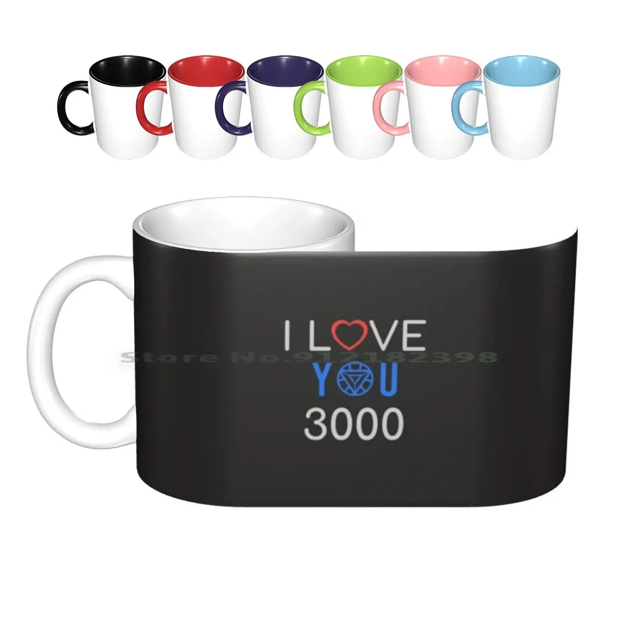 I Love You 3000-Gift For Father Ceramic Mugs Coffee Cups Milk Tea Mug Love Fathers Day Father Daughter Mcu Endgame Tony Stark