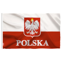 Candiway 90X150cm Polish eagle flag Flag Polish Banner