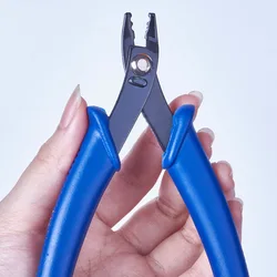 45 # aço carbono alicate crimper para grânulos de crimpagem diy suprimentos jóias fazendo ferramentas equipamentos azul escuro 12.5x8x1.4cm