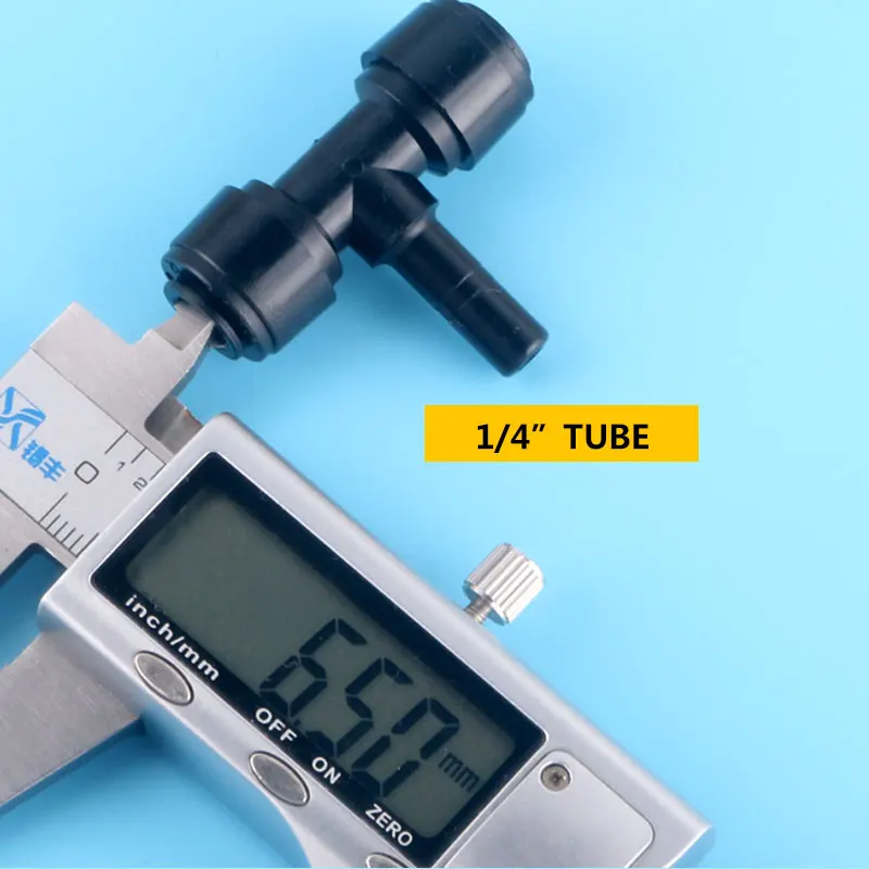 1/4 ''peクイックコネクト1/4 '中間ボルト黒ティー管雨林スプレーミストノズルシステムカップリングアダプタ水フィルター